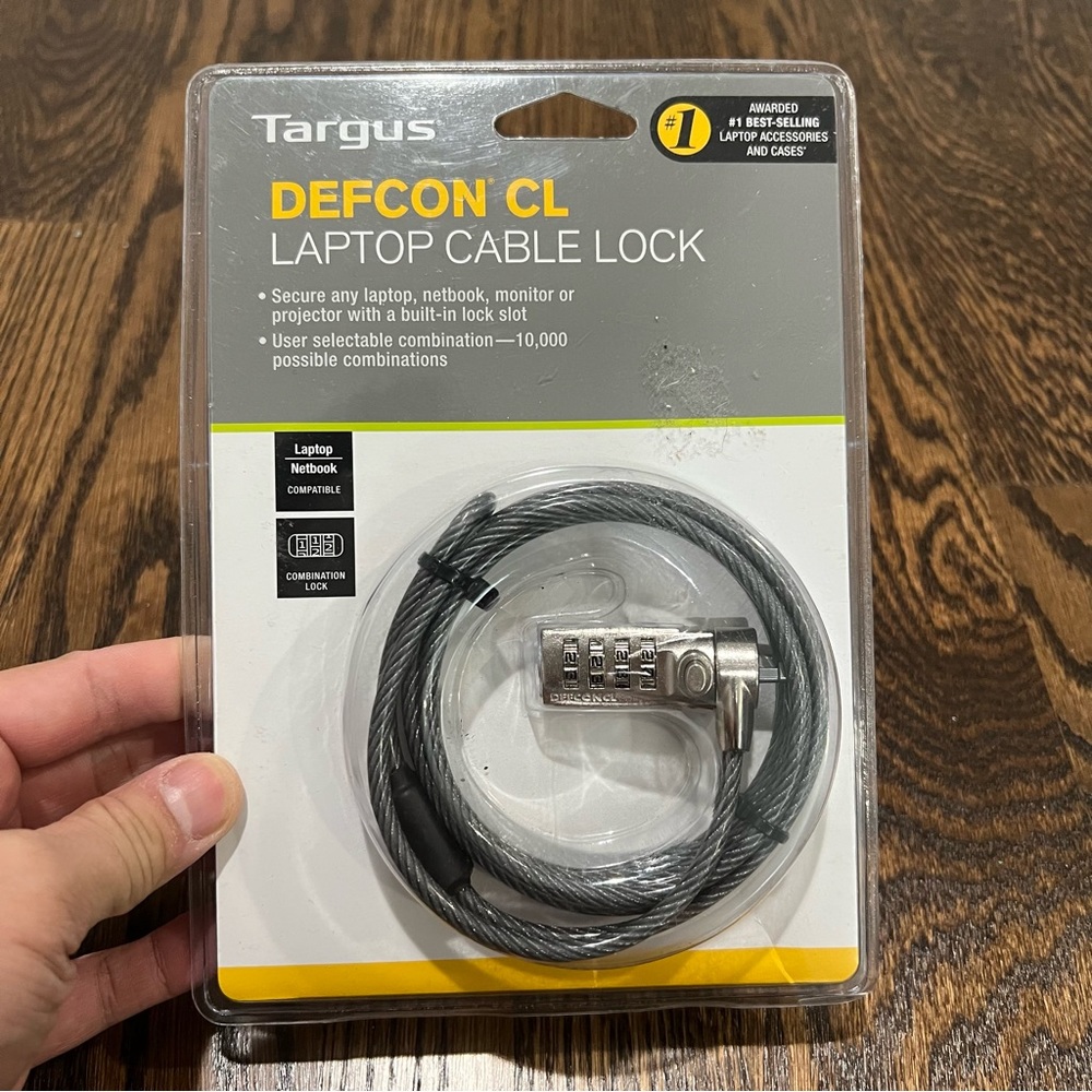Targus Defcon CL Laptop Computer Cable Lock NEW